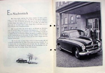 Borgward Modelprogram 1951 "Sechs Personen suchen ein Auto" Carbrochure (10025)